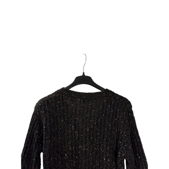 Cotton On XS Black Multicolor Speckled Button Front Cropped Cardigan Sweater - Picture 5 of 8